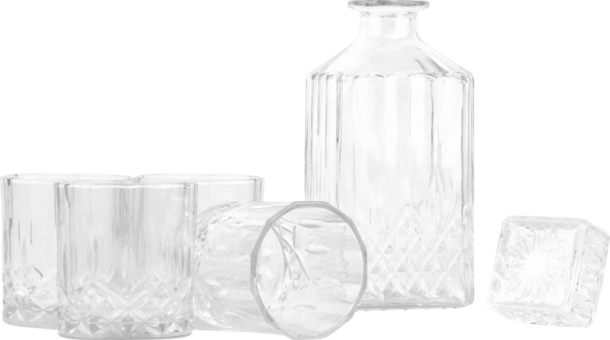 Niceey Whiskey Set - Whiskey Glazen - Whiskey Karaf - 4 Glazen Met Karaf - 5 Delig 4 Niceey Whiskey Set - Whiskey Glazen - Whiskey Karaf - 4 Glazen Met Karaf - 5 Delig - Afbeelding 4