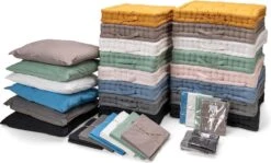 Merkloos Tafellaken-Tafelzeil - Dordogne 160cm Poly/katoen Zwart -Tafelwaren Verkoop 1200x725