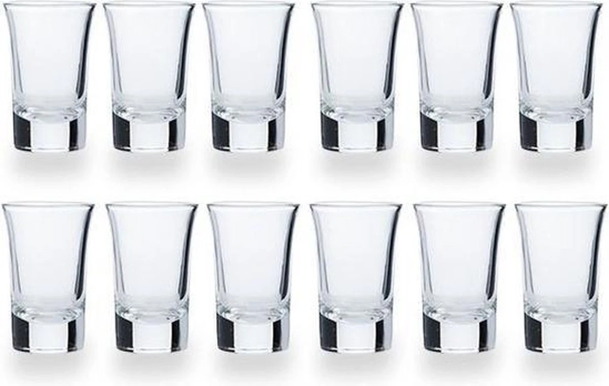 12x Shotglazen/borrelglaasjes 35 Ml/4,4 X 6,5 Cm Van Glas - Shotjes Glazen - Shotglas/borrelglas - Shotglaasjes/borrelglazen 1 12x Shotglazen/borrelglaasjes 35 Ml/4,4 X 6,5 Cm Van Glas - Shotjes Glazen - Shotglas/borrelglas - Shotglaasjes/borrelglazen