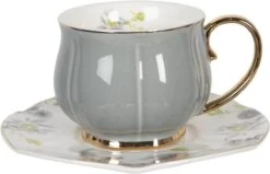 Clayre & Eef Kop En Schotel Set Van 6 250 Ml Meerkleurig Porselein Rond Bloemen Servies Cadeau Voor Haar Cappuccino -Tafelwaren Verkoop 1200x772