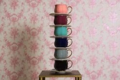 Clayre & Eef Kop En Schotel Set Van 6 250 Ml Meerkleurig Porselein Rond Bloemen Servies Cadeau Voor Haar Cappuccino -Tafelwaren Verkoop 1200x800 53