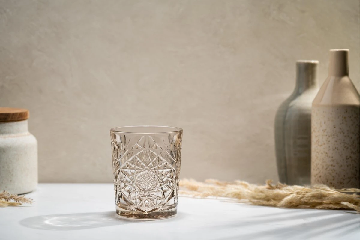 Libbey Drinkglas Hobstar Tender Taupe – 355 Ml/ 35,5 Cl - 6 Stuks - Vintage Design - Vaatwasserbestendig - Hoge Kwaliteit 3 Libbey Drinkglas Hobstar Tender Taupe – 355 Ml/ 35,5 Cl - 6 Stuks - Vintage Design - Vaatwasserbestendig - Hoge Kwaliteit - Afbeelding 3