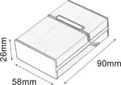 Merkloos Sigaretten Doosje - Donker Zwart - Aluminium - Sigaretten Houder/Hoesje - Weerbestendig - Stevig En Luxe Opbergdoosje -Tafelwaren Verkoop 1200x844 2