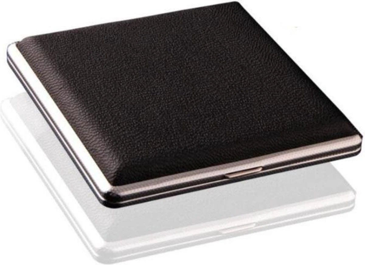 Merkloos Luxe Sigarettenhouder - Hoge Kwaliteit - Zwart - 20 Sigaretten - Sigaretten Doosje 1 Merkloos Luxe Sigarettenhouder - Hoge Kwaliteit - Zwart - 20 Sigaretten - Sigaretten Doosje