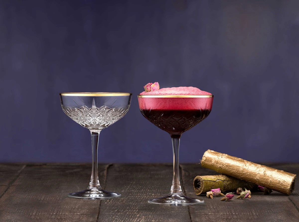 Pasabahce Champagnecoupe Timeless 27 Cl - Transparant Goud 4 Stuk(s) 6 Pasabahce Champagnecoupe Timeless 27 Cl - Transparant Goud 4 Stuk(s) - Afbeelding 6