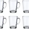 Merkloos Theeglazen Set – 6 Stuks – Theeglas – Theekopjes – Set Van 6 – Theeglas 250ml – Glas – Theeglazen Met Oor/Handvat