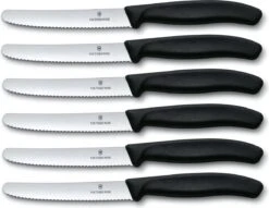 Victorinox Tafelmes 6 Stuks Zwart Krom Heft -Tafelwaren Verkoop 1200x927