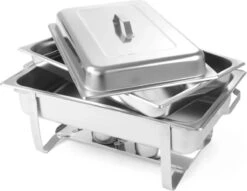 Hendi Chafing Dish Set - Buffetwarmer Economic - 9 Liter - Warmhoudschaal - 60x35,8x(H)29,5cm - Set Van 2 -Tafelwaren Verkoop 1200x927 4