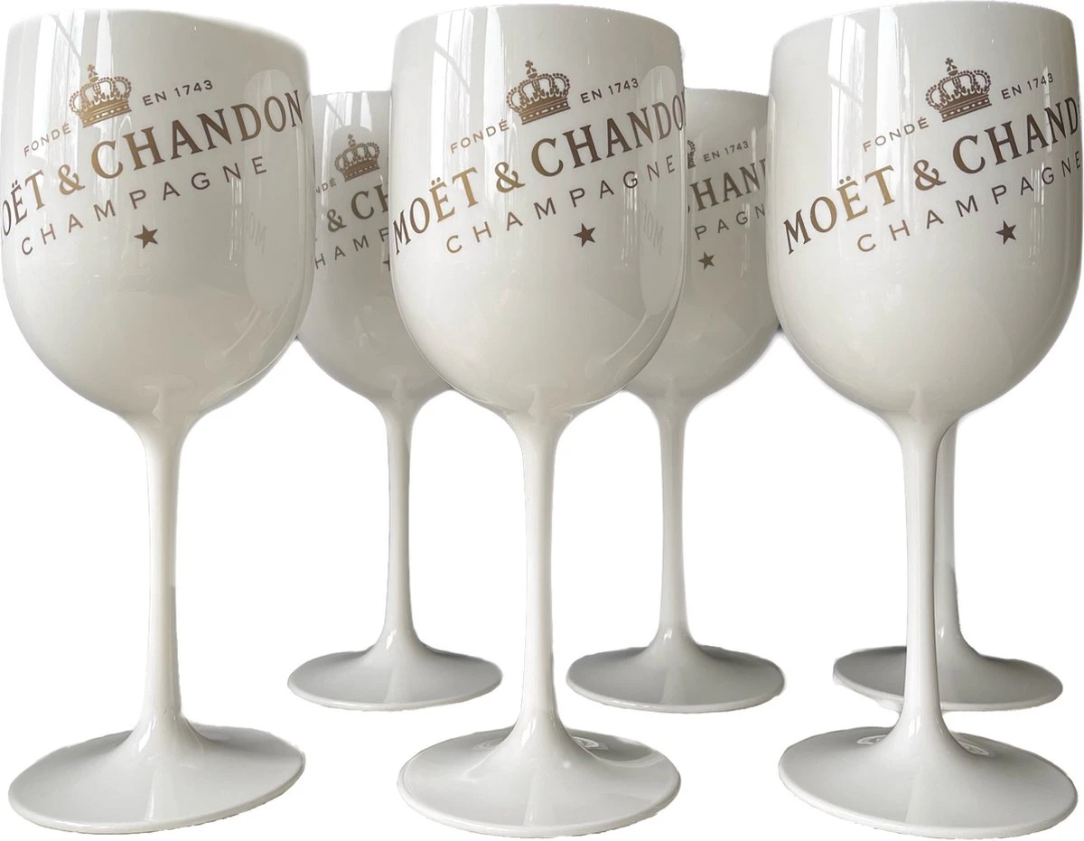 Merkloos Moët & Chandon Champagneglazen - Wit - 6 Stuks 1 Merkloos Moët & Chandon Champagneglazen - Wit - 6 Stuks