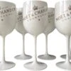 Moët & Chandon Ice - 6 Stuks Champagne Glazen (Wit) - Acryl