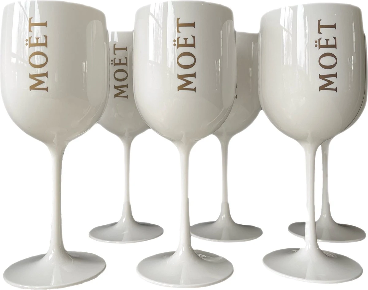 Merkloos Moët & Chandon Champagneglazen - Wit - 6 Stuks 2 Merkloos Moët & Chandon Champagneglazen - Wit - 6 Stuks - Afbeelding 2