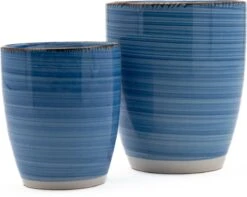 Koffiekopjes - Ocean Blue - Koffiebeker - Unieke Kleuren - Blauw - Set Van 12 Kopjes (ook Los Verkrijgbaar) - 160ML En 340ML - Porselein - Hip En Trendy -Tafelwaren Verkoop 1200x957