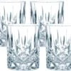 Merkloos Luxe Whiskey / Water Glazen CRYSTAL - Set Van 4 - Transparant - 300 Ml - Set Van 4