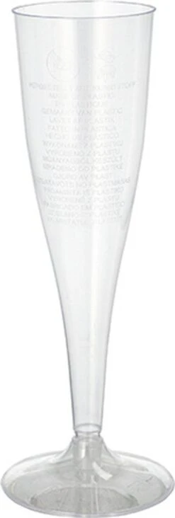 Champagne Glazen Stevig 100/135 Ml (30 Stuks) Herbruikbaar!!!