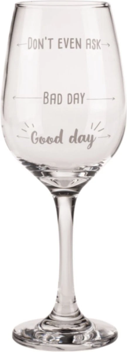 Out Of The Blue Grappig Wijnglas Met Tekst - Wijncadeau Voor Vrouwen - Cadeau Sinterklaas Kerst Verjaardag - Wijnglas Met Wijnhumor En Print: Good Day, Bad Day, Don’t Even Ask 7 Out Of The Blue Grappig Wijnglas Met Tekst - Wijncadeau Voor Vrouwen - Cadeau Sinterklaas Kerst Verjaardag - Wijnglas Met Wijnhumor En Print: Good Day, Bad Day, Don’t Even Ask - Afbeelding 7