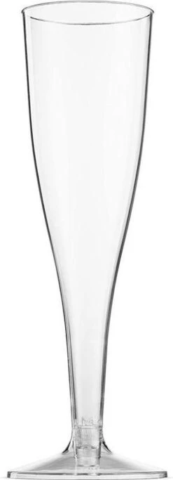 Champagneglazen - 30 Stuk(s) - 135ml - Chique - Plastic - Glazen - Transparant - Kunststof - Kerst Servies -Tafelwaren Verkoop 434x1200