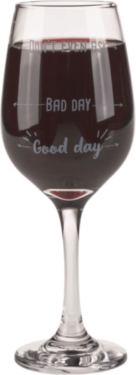 Out Of The Blue Grappig Wijnglas Met Tekst - Wijncadeau Voor Vrouwen - Cadeau Sinterklaas Kerst Verjaardag - Wijnglas Met Wijnhumor En Print: Good Day, Bad Day, Don’t Even Ask 3 Out Of The Blue Grappig Wijnglas Met Tekst - Wijncadeau Voor Vrouwen - Cadeau Sinterklaas Kerst Verjaardag - Wijnglas Met Wijnhumor En Print: Good Day, Bad Day, Don’t Even Ask - Afbeelding 3