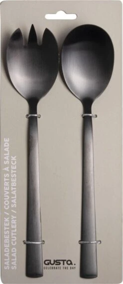CasaLupo Saladebestek Zwart - 2 Stuks -Tafelwaren Verkoop 521x1200