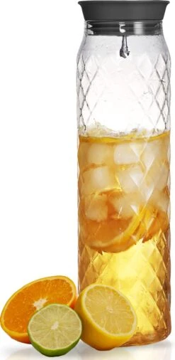 Waterkaraf 1.2L - Schenkkan Uit Glas - Waterkan Met Filter En Deksel