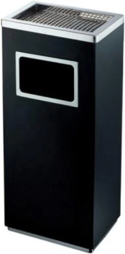 Merkloos Decopatent® Staande Asbak Met RVS Afvalbak - Asbak Voor Buiten - Vloerasbak - Buitenasbak Groot - Rookpaal - Asbakken - 30x24x62 -Tafelwaren Verkoop 590x1200 1