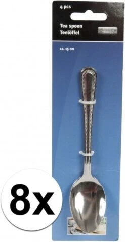 Merkloos 8x Stuks Sierlijke Grote Thee/dessertlepeltjes - Bestek - 15 Cm Van RVS -Tafelwaren Verkoop 622x1200