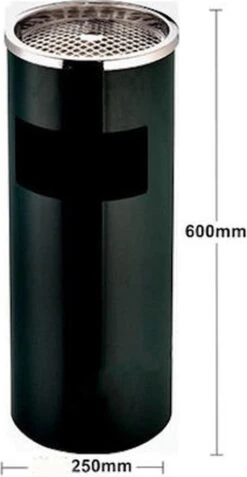 Merkloos Decopatent® Staande Asbak Met RVS Afvalbak - Asbak Voor Buiten - Vloerasbak - Buitenasbak Groot - Rookpaal - Asbakken - 25x25x60 -Tafelwaren Verkoop 622x1200 3