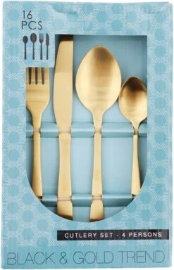 Merkloos Bestekset 16-delig - Goud - Goudkleur - 4x Messen, Vorken, Lepels En Dessertlepels - Roestvrij Staal 5 Merkloos Bestekset 16-delig - Goud - Goudkleur - 4x Messen, Vorken, Lepels En Dessertlepels - Roestvrij Staal -Tafelwaren Verkoop 771x1200