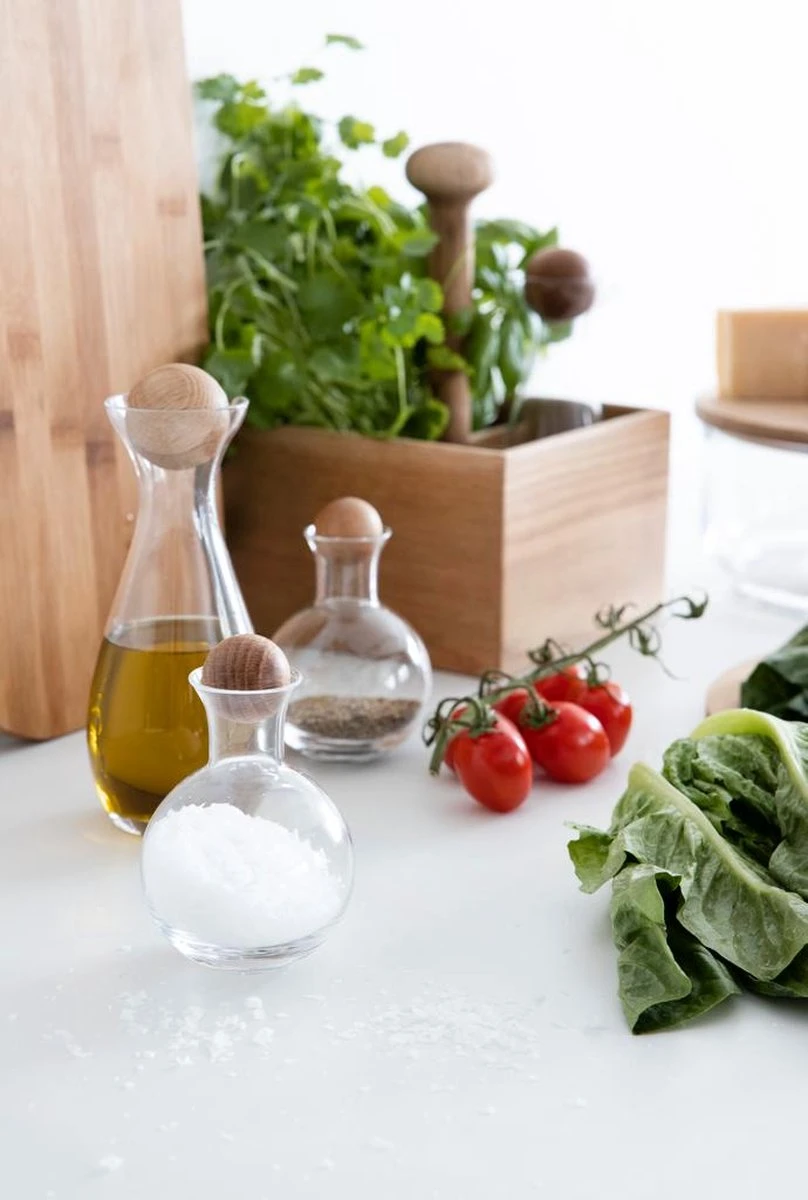 Olie- En Azijnstel - Oval Oak - Sagaform 2 Olie- En Azijnstel - Oval Oak - Sagaform - Afbeelding 2