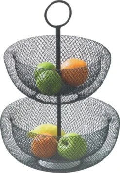 Orange85 Fruitschaal - Zwart - Etagere - Fruitmand - 2 Lagen - Metaal -Tafelwaren Verkoop 833x1200 3