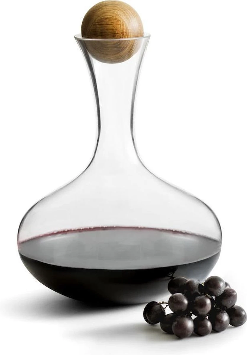 Sagaform - Nature - Wijn Karaf Met Eiken Stopper 1 Sagaform - Nature - Wijn Karaf Met Eiken Stopper