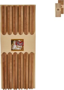 Merkloos 12 Paar Chopsticks - Bamboe - Sushi Eetstokjes - Lengte 24 Cm -Tafelwaren Verkoop 859x1200
