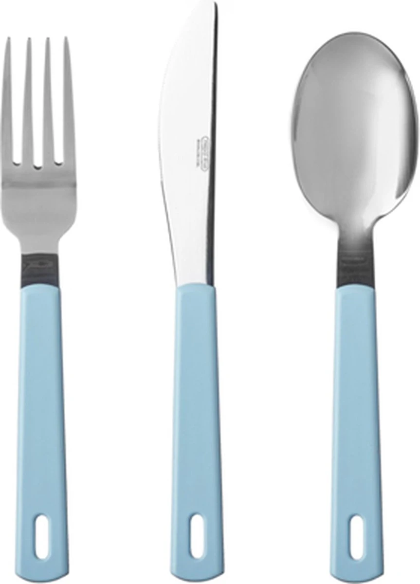 Mepal – Bestekset 3-delig Ellipse – Bestaat Uit Een Mes, Vork En Lepel – Nordic Denim – RVS Bestekset 2 Mepal – Bestekset 3-delig Ellipse – Bestaat Uit Een Mes, Vork En Lepel – Nordic Denim – RVS Bestekset - Afbeelding 2