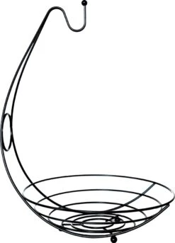 Merkloos Fruitmand Met Banaanhouder – Fruitschaal Zwart – Fruitmand Zwart Metaal – Bananenhouder – Fruitmand Hangend - Decoratieve Schaal – Keuken – 27x27x39 -Tafelwaren Verkoop 865x1200 3