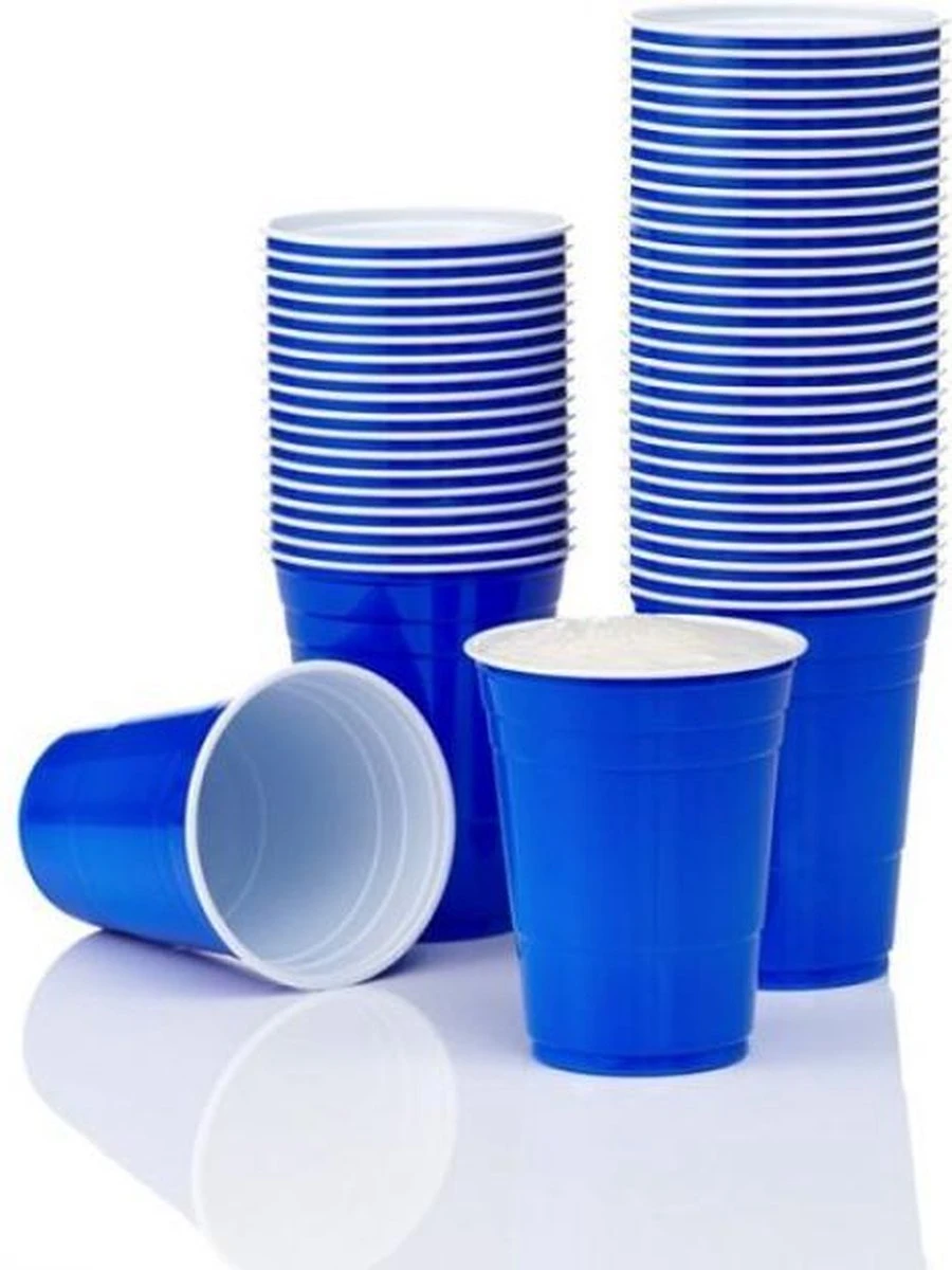 Merkloos Blue Cups - 50stuk(s) - 475ml - Party Cups - Beerpong - Drankspel - Beerpong Bekers - Plastic Bekers 3 Merkloos Blue Cups - 50stuk(s) - 475ml - Party Cups - Beerpong - Drankspel - Beerpong Bekers - Plastic Bekers - Afbeelding 3