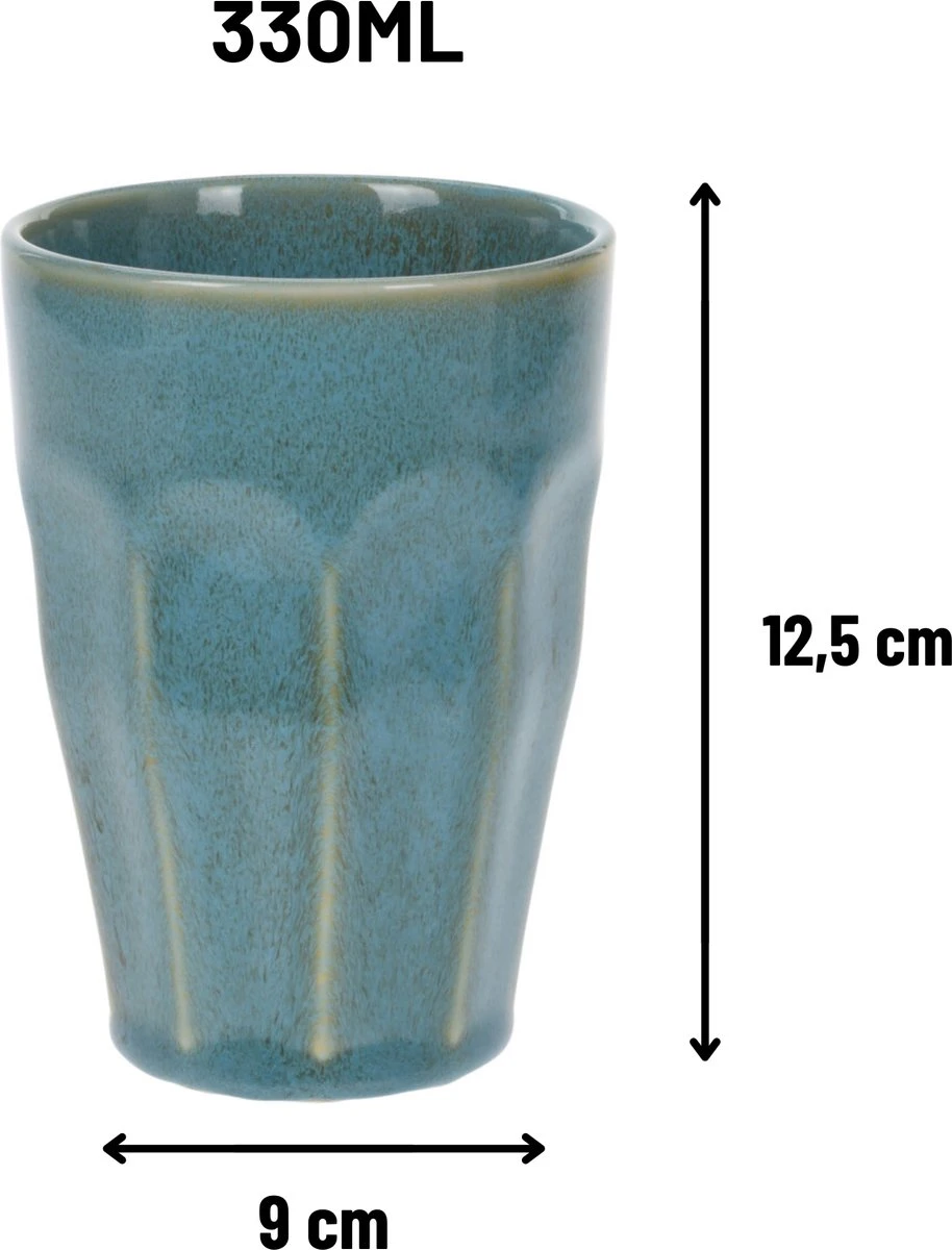 Orange85 Cappuccino Mokken - Latte Macchiato Glazen - 330 Ml - Hittebestendig - Set Van 4 - Porselein - Multicolor - Cappuccino Glazen - Cappuccino Kopjes 8 Orange85 Cappuccino Mokken - Latte Macchiato Glazen - 330 Ml - Hittebestendig - Set Van 4 - Porselein - Multicolor - Cappuccino Glazen - Cappuccino Kopjes - Afbeelding 8