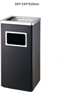 Merkloos Decopatent® Staande Asbak Met RVS Afvalbak - Asbak Voor Buiten - Vloerasbak - Buitenasbak Groot - Rookpaal - Asbakken - 30x24x62 -Tafelwaren Verkoop 983x1200 3